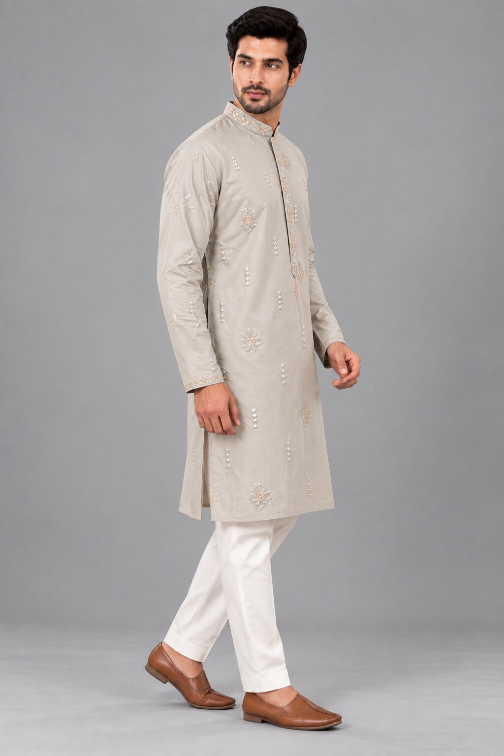 Light Peach Kurta Pajama for Men