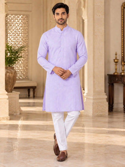 Cotton Kurta - Lavender-ZKRJ232