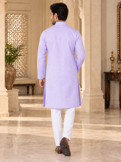 Cotton Kurta - Lavender-ZKRJ232