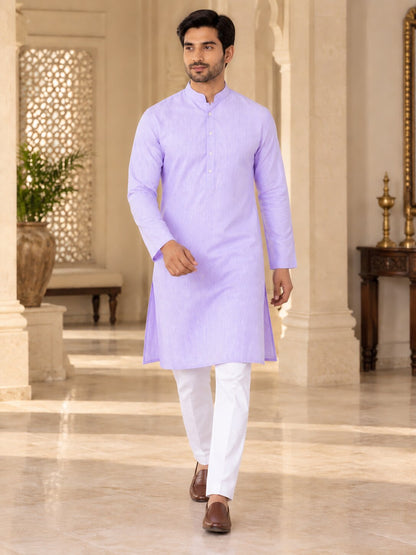 Cotton Kurta - Lavender-ZKRJ232