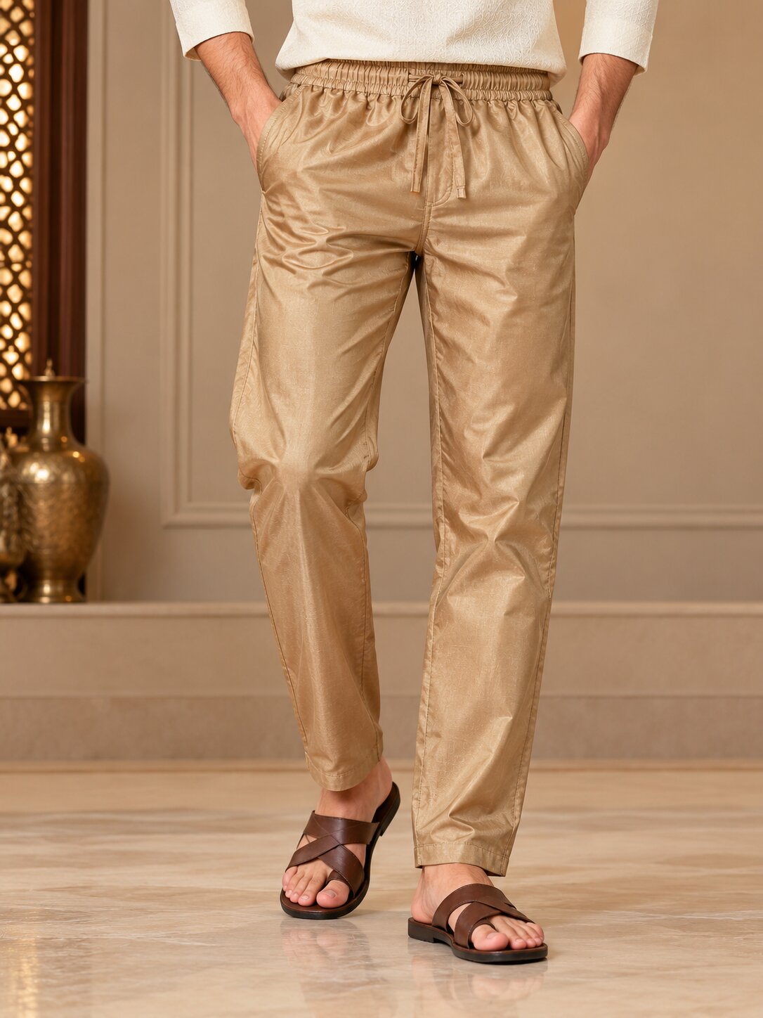 Men's Premium Golden Straight Fit Pyjama
