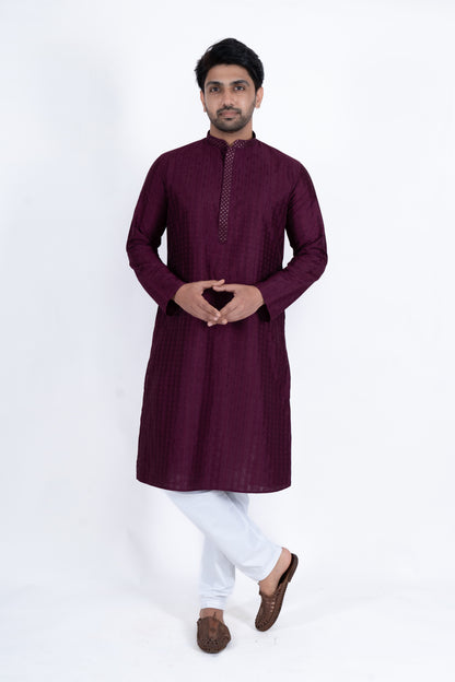 Fancy Kurta - Dark Purple