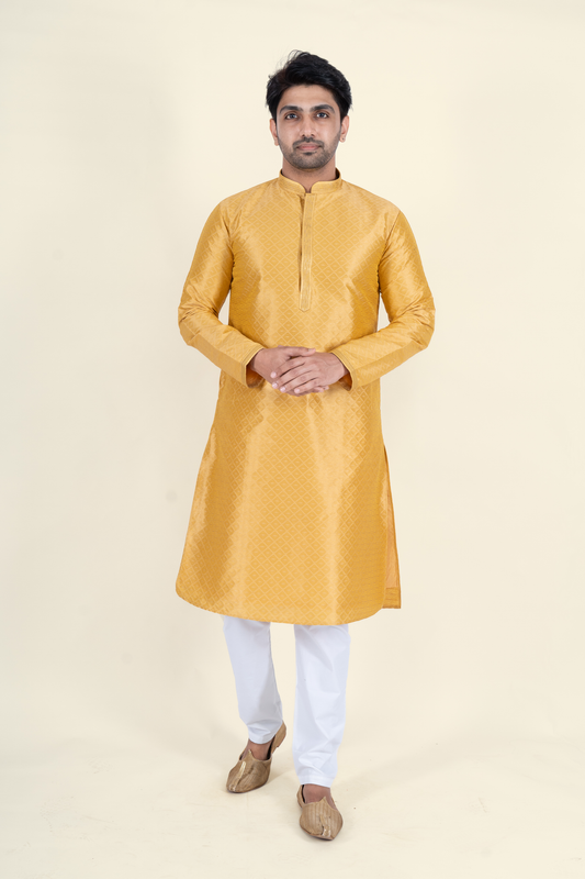 Fancy Kurta - Deep Yellow