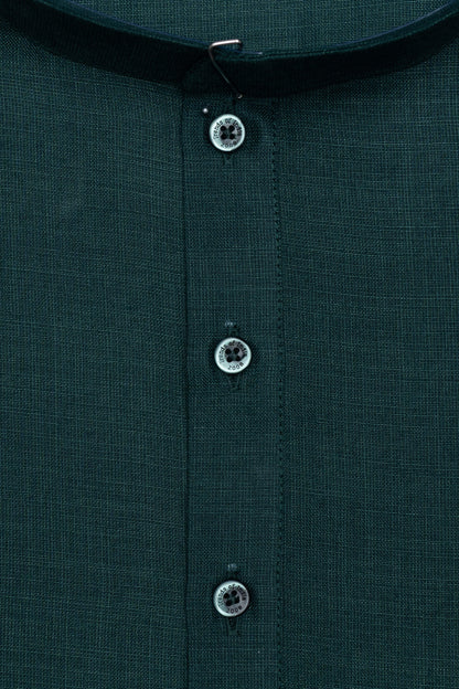 Cotton Kurta - Dark Green