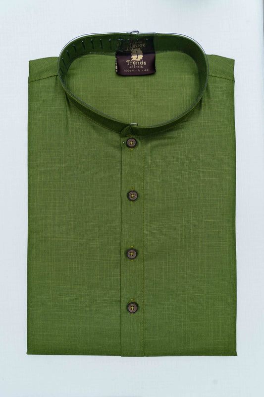 Cotton Kurta - Olive