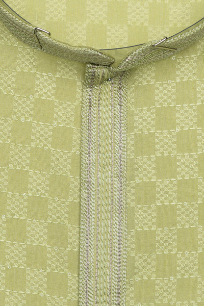 Fancy Kurta - Yellow Green